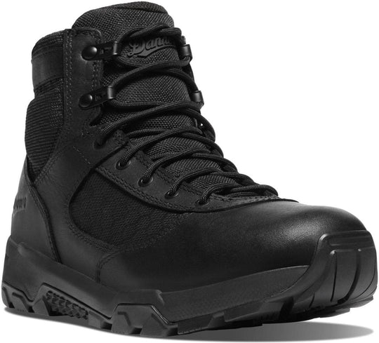 Danner Men's Sonic 6" Plain Toe Waterproof Side Zipper Tactical Duty Work Boot - Black - 24430 3.0 / Medium / Black - Overlook Boots