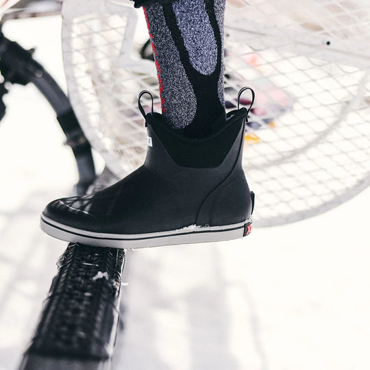 Xtratuf Women's Fleece Lined Waterproof Ankle Deck Boot- Black- XWAB000T - Overlook Boots