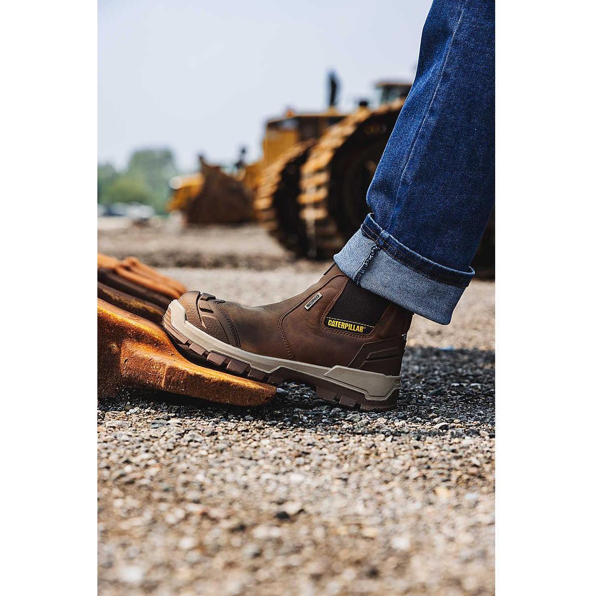 Cat Men's Striver XL Steel Toe Waterproof Chelsea Work Boot - Black - P91818 - Overlook Boots