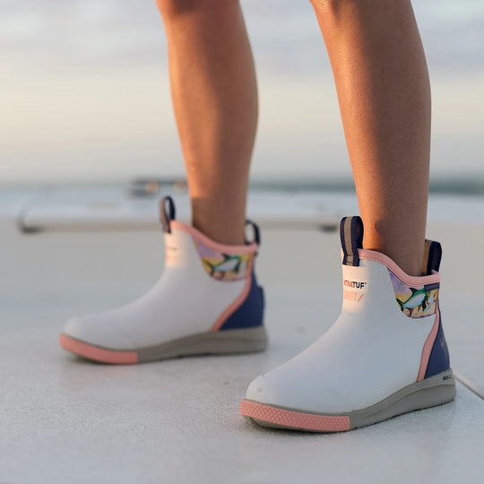Xtratuf Ankle Deck Boot Sport Women's 6" WP Outdoor Boot - White - XADSWG10