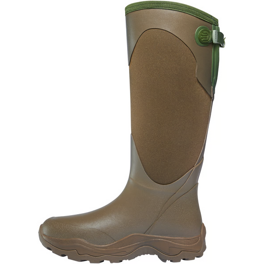 Lacrosse Women's Alpha Agility 15" Waterproof Slip On Snake Boot- Brown- 302485 - Overlook Boots