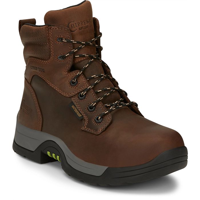 Chippewa Men's  Fabricator 6" Comp Toe WP Work Boot - Brown - 31001 8 / Medium / Brown - Overlook Boots
