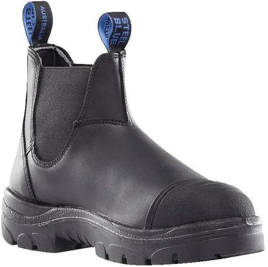 Steel Blue Men's Hobart Scuff Steel Toe Slip Resistant Work Boot -Black- 812967 - Overlook Boots
