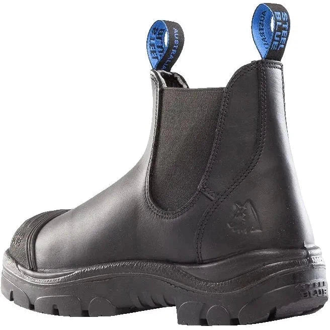 Steel Blue Men's Hobart Scuff Steel Toe Slip Resistant Work Boot -Blac