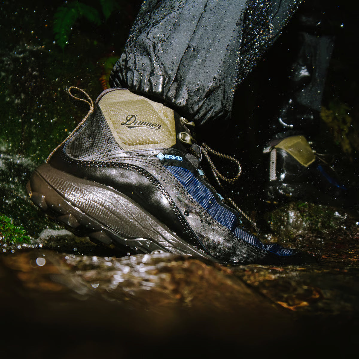 Danner Men's N45 GTX 3" WP Lace Up Hike Boot- Black/Blue- 32882 - Overlook Boots