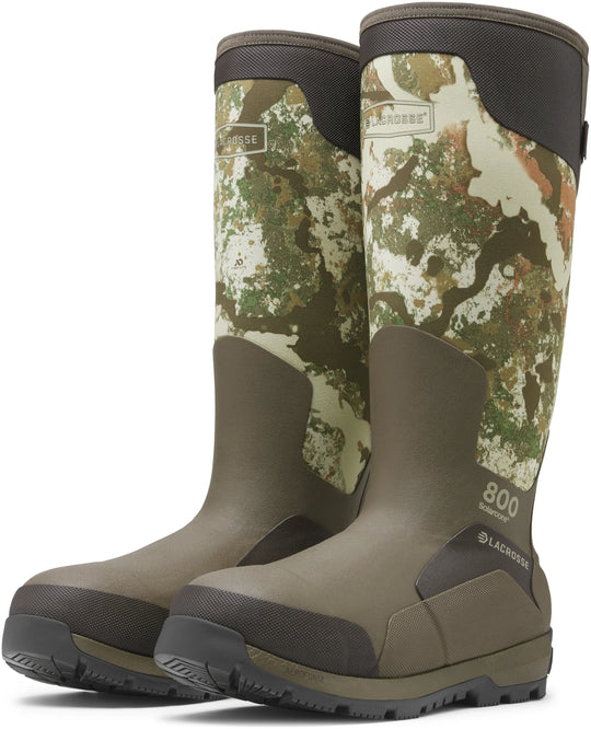 LaCrosse Men's Alphaburly Aero 17" 800G Insulated Waterproof Hunt Boot - Grey - 377002