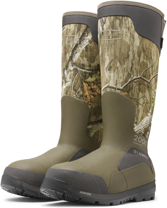 LaCrosse Men's Alphaburly Aero 17" 2000G Ins Waterproof Hunt Boot - Mossy Oak - 377004