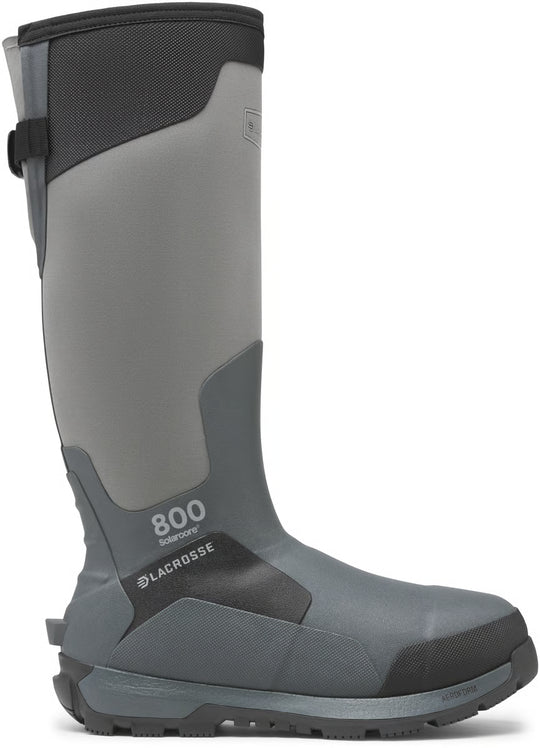 LaCrosse Men's Alphaburly Aero 17" 800G Insulated Rubber Hunt Boot - Grey - 377010 8 - Overlook Boots