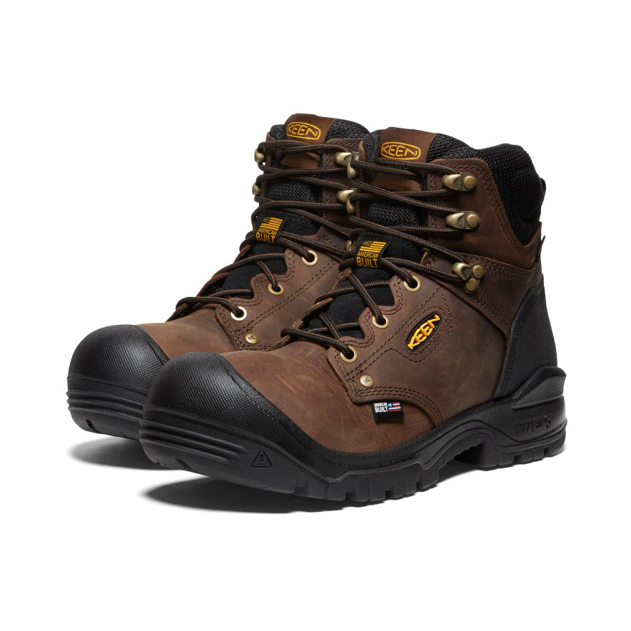 KEEN Utility Men's Independence 6" WP Soft Toe Work Boot -Brown - 1026489  - Overlook Boots