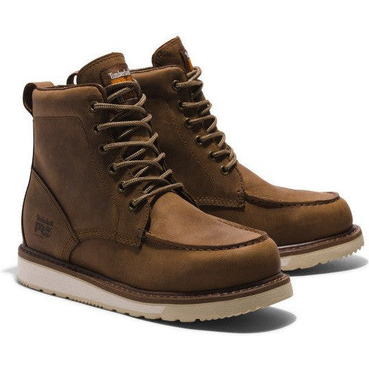 Timberland Pro Men's Wedge 6" Soft Toe Work Boot - Brown - TB1A5SXH214 7.0 / Medium / Brown - Overlook Boots