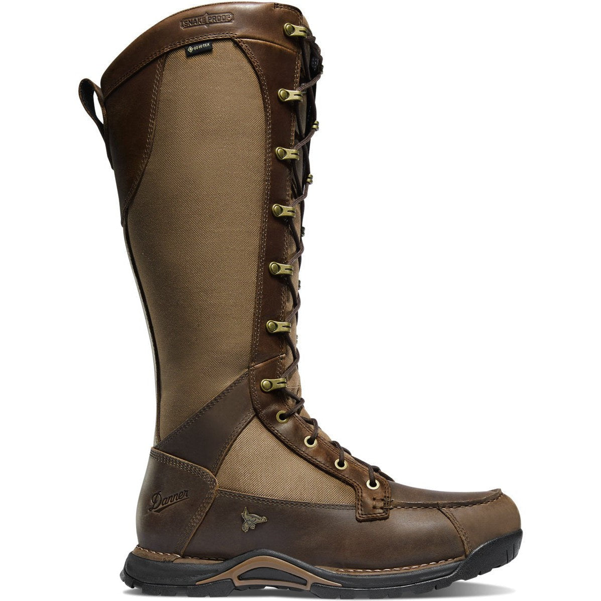 Danner Men's Sharptail 17" Side Zip Snake Hunt Boot -Brown- 45041 7 / Medium / Brown - Overlook Boots