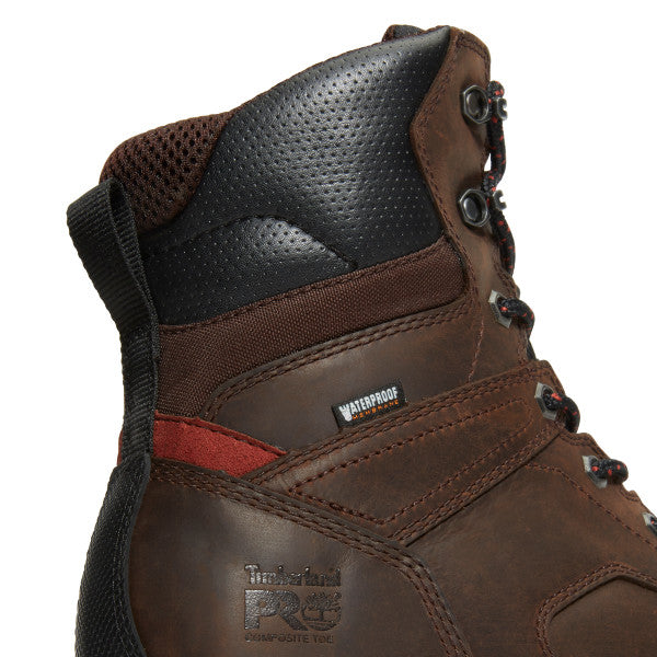 Timberland Pro Men's Titan Ev 8" Comp Toe WP 400G Work Boot- Brown- TB0A5RBP214  - Overlook Boots
