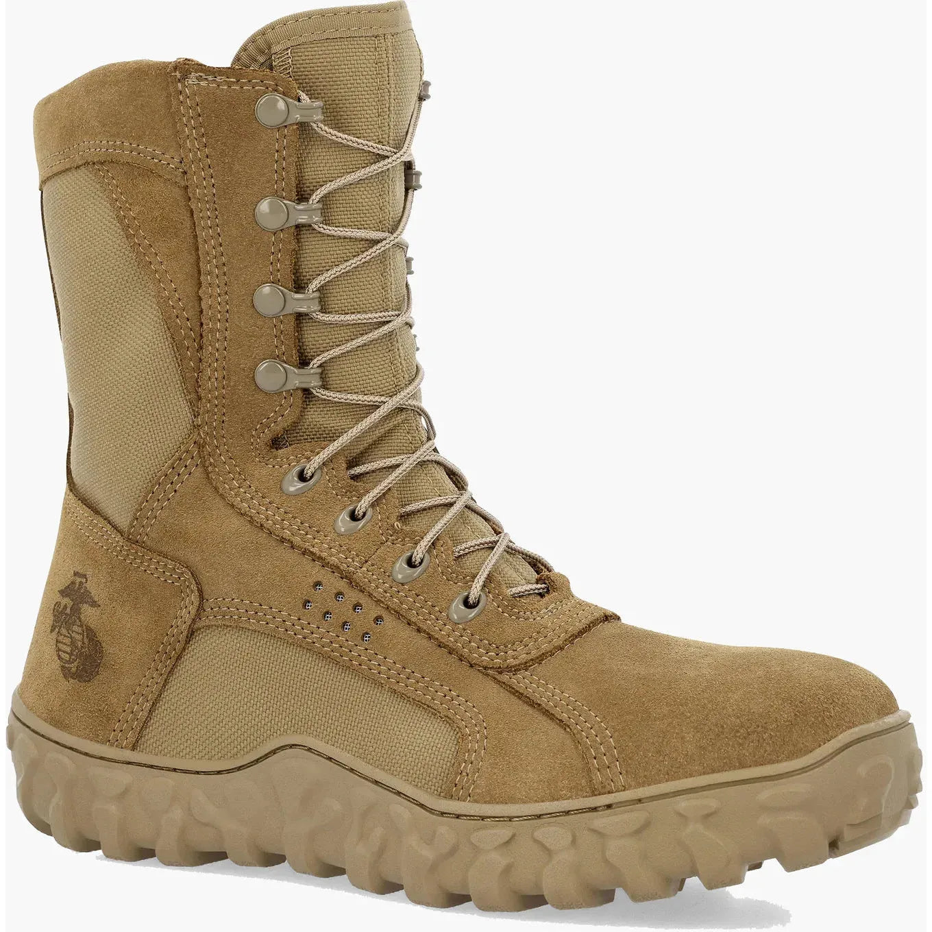 Rocky Men's USMC S2V 8" Steel Toe Military Boot- Brown- RKC192 3 / Medium / Brown - Overlook Boots