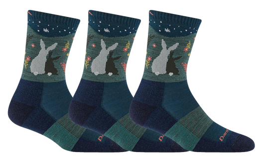 Women's Darn Tough Critter Club Micro Crew Lightweight Hiking Socks - 5001 - 3 PACK - Overlook Boots