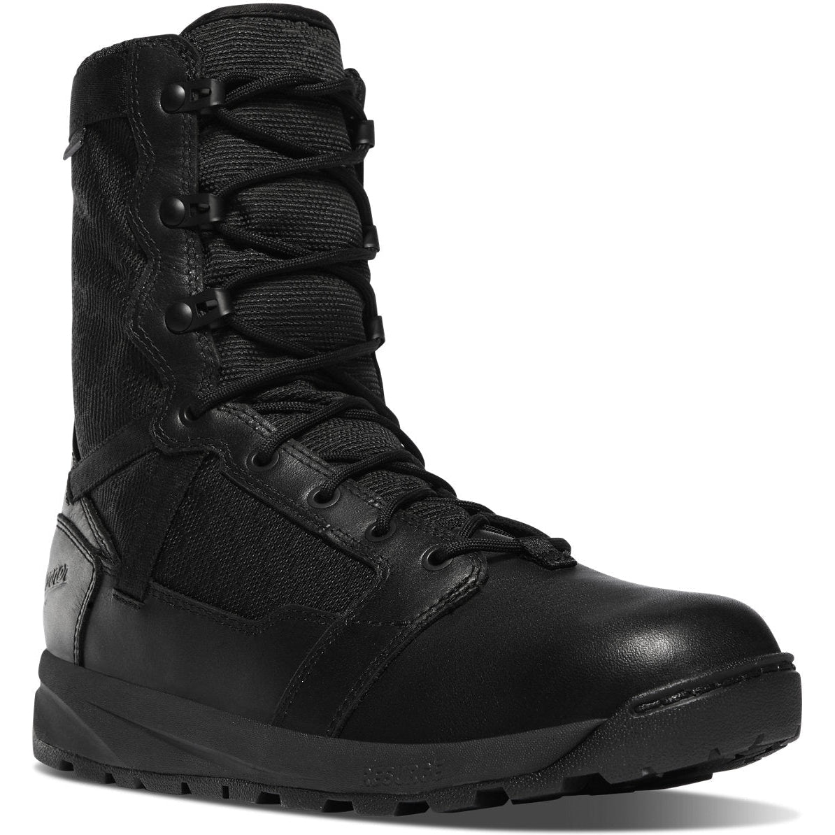 Danner Men's Resurgent Tactical 8" Plain Toe WP Boot -Black- 50111 6 / Medium / Black - Overlook Boots