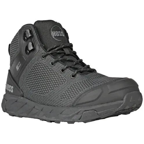 Hoss Men's Buster Hi Comp Toe Waterproof Slip Resistant Work Boot- Black- 50165 - Overlook Boots
