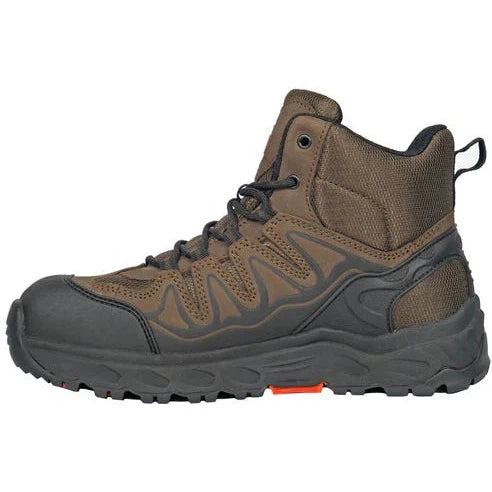Hoss Men's Eric Hi Oblique Toe Slip Resistant Work Shoe - Brown 50239 - Overlook Boots
