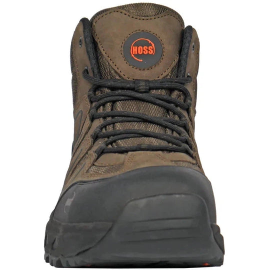 Hoss Men's Eric Hi Oblique Toe Slip Resistant Work Shoe - Brown 50239 - Overlook Boots