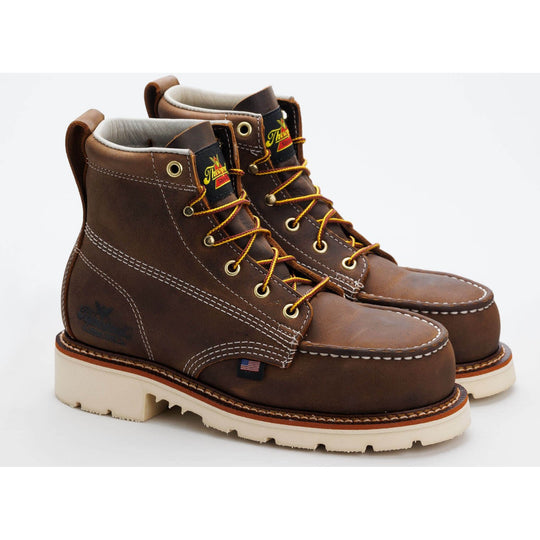 Thorogood Women's American 6" Moc Toe Maxwear Work Boot - Brown - 504-4375 5.0 / Medium / Brown - Overlook Boots