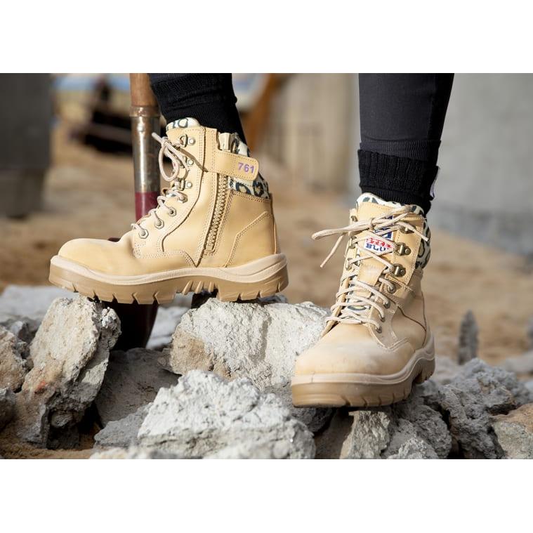 Steel Blue Women's Jungle 6" Waterproof Cross Zip Ankle Boot - Sand - 812861 - Overlook Boots