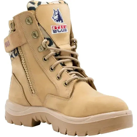 Steel Blue Women's Jungle 6" Waterproof Soft Toe Cross Zip Ankle Boot - Sand - 812861 - Overlook Boots