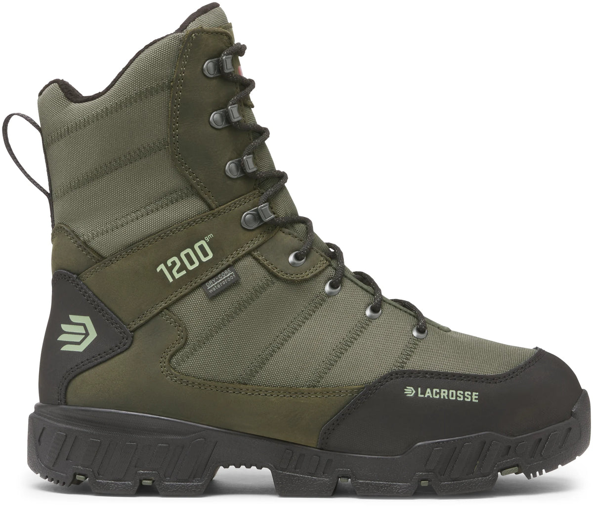 LaCrosse Men's Cold Snap II 9" 1200G Insulated Waterproof Hunt Boot - Green - 536715 8 / Medium / Green - Overlook Boots