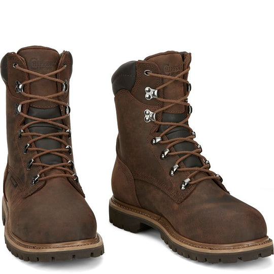 Chippewa Men's Birkhead 8" Steel Toe Waterproof 400G Ins Lace-Up Work Boot - 55069 - Overlook Boots