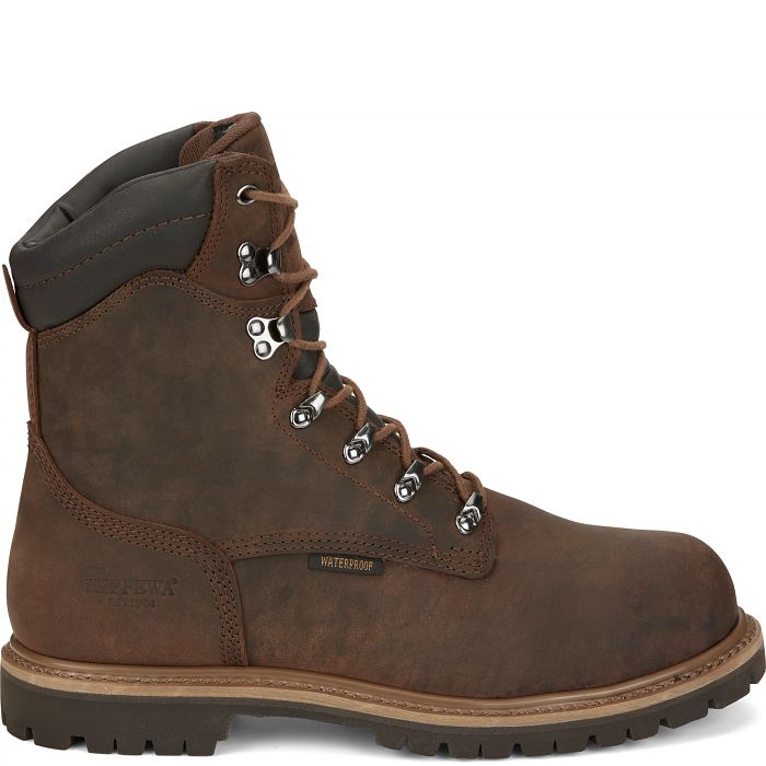 Chippewa Men's Birkhead 8" Steel Toe WP 400G Ins Lace-Up Work Boot - 55069  - Overlook Boots