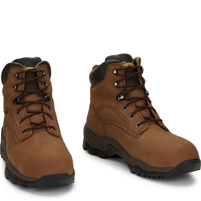 Chippewa Men's Graeme 6" Composite Toe Waterproof Lace-Up Work Boot - Brown - 55161 - Overlook Boots
