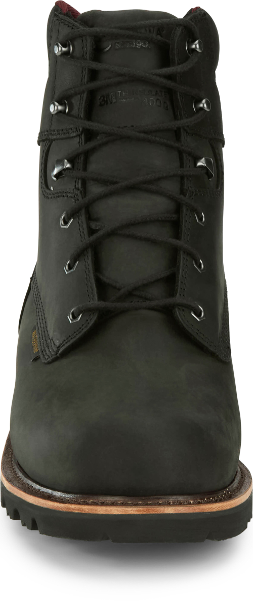 Chippewa Men's Super DNA 6" Steel Toe Waterproof Lace Up Work Boot - Black - 59201