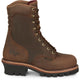 Chippewa Men's 9" Steel Toe Waterproof Ins Logger Work Boot - Brown - 59405 - Overlook Boots