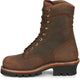 Chippewa Men's 9" Steel Toe Waterproof Ins Logger Work Boot - Brown - 59405 - Overlook Boots