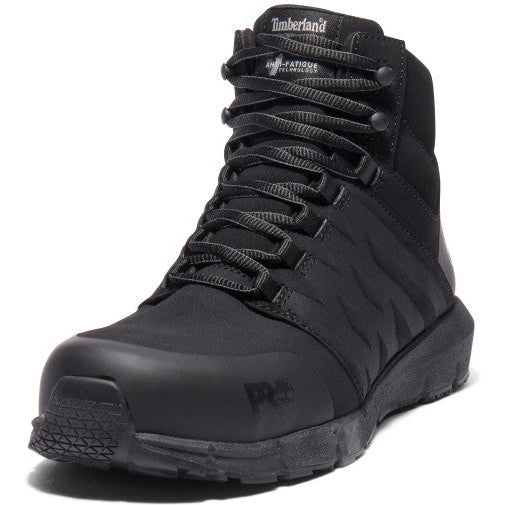 Timberland Pro Men's Radius Mid Comp Toe Work Boot- Black- TB1A28WF001  - Overlook Boots