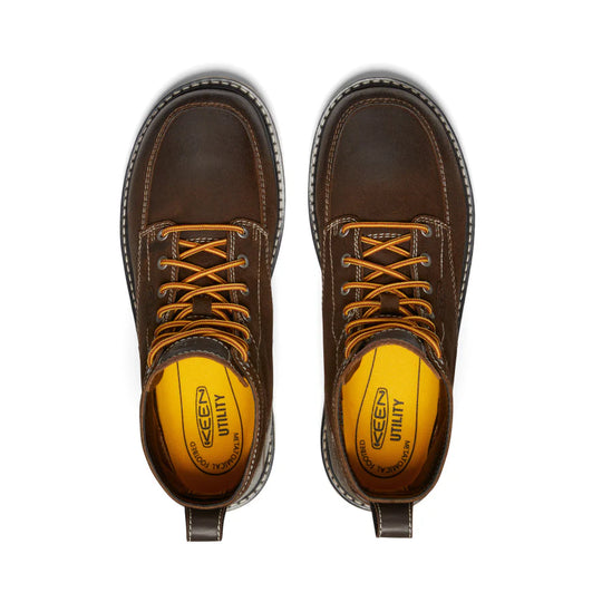 Keen Men's San Jose 6" Soft Toe Slip Resistant Work Boot- Coffee- 1027119 - Overlook Boots