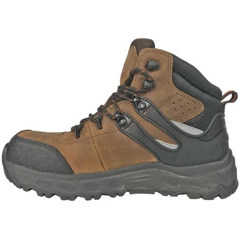 Hoss Men's Stomp Oblique Toe Waterproof Slip Resistant Work Boot - Brown 60203 - Overlook Boots