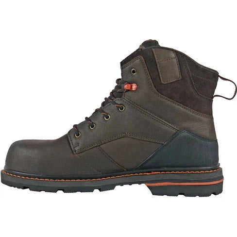 Hoss Men's Carson 6" Soft Toe Slip Resistant Work Boot - Brown 60414  - Overlook Boots