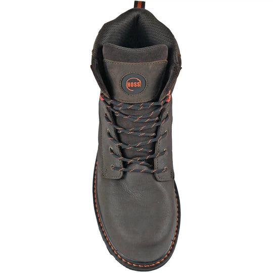 Hoss Men's Carson 6" Soft Toe Slip Resistant Work Boot - Brown 60414  - Overlook Boots
