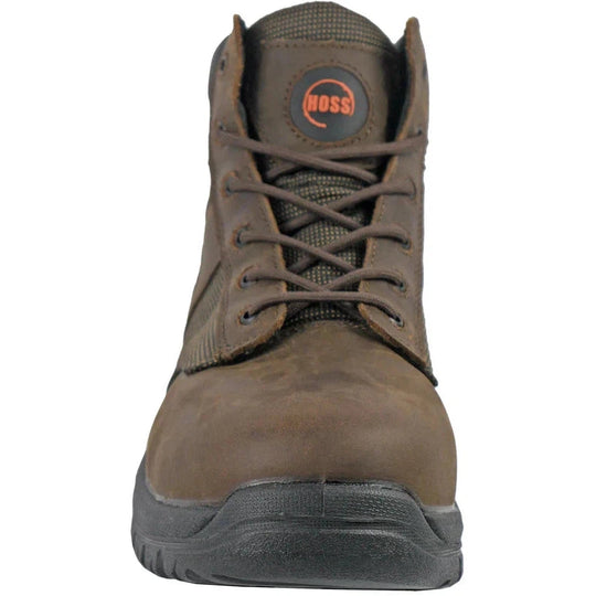 Hoss Men's Carter Steel Toe Slip Resistant Work Boot - Brown 60542  - Overlook Boots