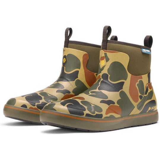 Lacrosse Men's Alpha 6" Waterproof Slip Resistant Slip On Deck Boot- Camo- 632440 - Overlook Boots