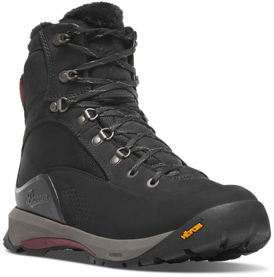 Danner Women's Inquire 7" Waterproof 200G Winter Hiking Boot - Black - 64641 - quarter (3/4) view - Overlook Boots