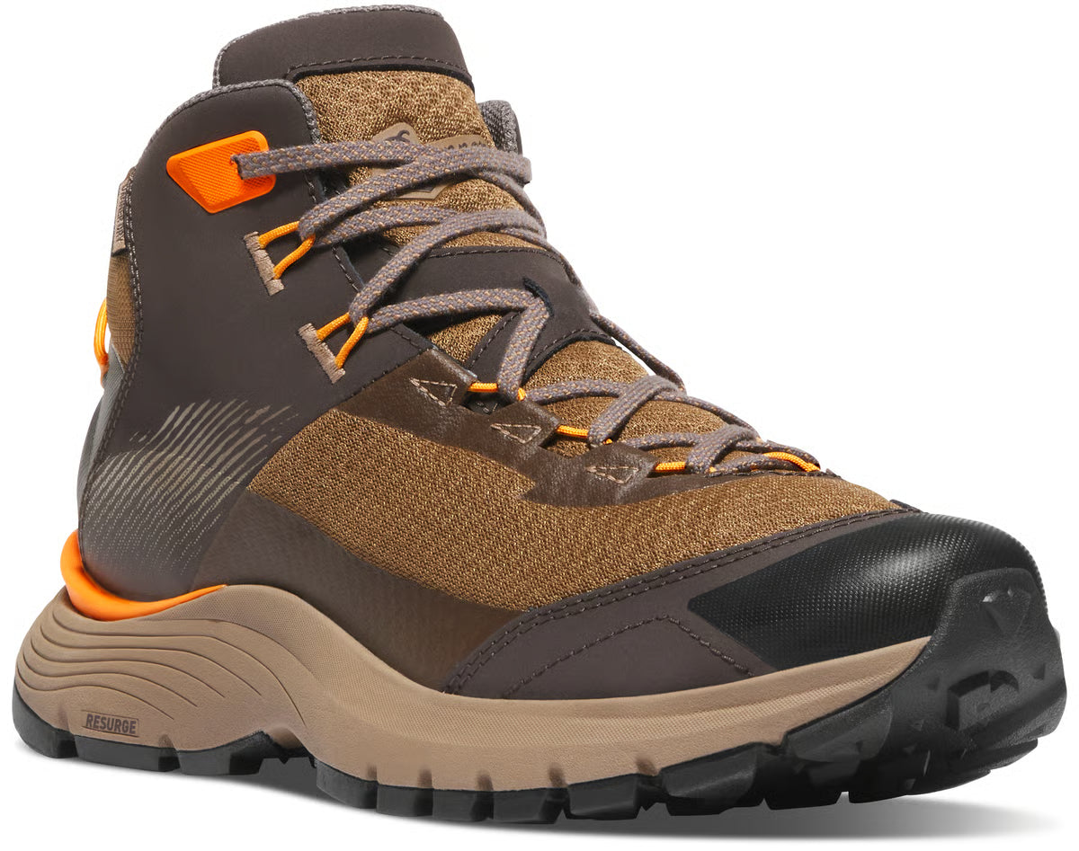 Danner Men's Trail Junction 4" Waterproof Hike Boot- Brown- 65250 7 / Medium / Brown/Poppy Orange - Overlook Boots