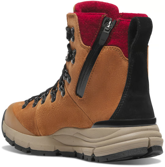 Danner Women's Arctic 600 7" Waterproof 200G Side Zip Hike Boot - Brown - 67350 - medial (inner side) view - Overlook Boots