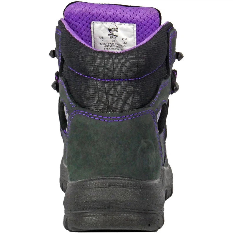 Hoss Women's Lacy 6" Composite Toe Waterproof Puncture Resistant Boot - Black 70120  - Overlook Boots