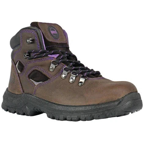 Hoss Women's Lily 6" Steel Toe Waterproof Slip Resistant Boot - Brown 70423 5 / Narrow / Brown - Overlook Boots
