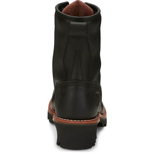 Chippewa Men's Baldor 8" Steel Toe Logger Work Boot - Black - 73020  - Overlook Boots