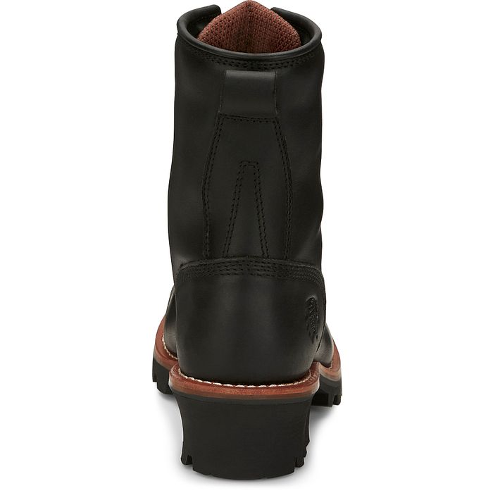 Chippewa Men's Baldor 8" Steel Toe Logger Work Boot - Black - 73020  - Overlook Boots