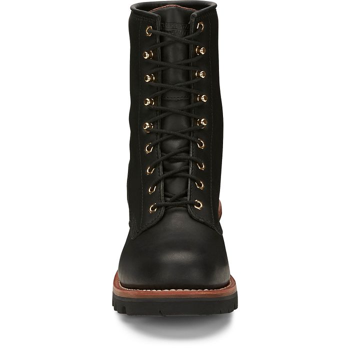 Chippewa Men's Baldor 8" Steel Toe Logger Work Boot - Black - 73020  - Overlook Boots