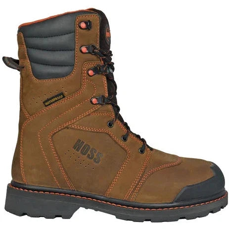Hoss Men's Clash 9" Composite Toe Waterproof 1000G Insulated Puncture Resistant Boot - Brown 80264 - Overlook Boots