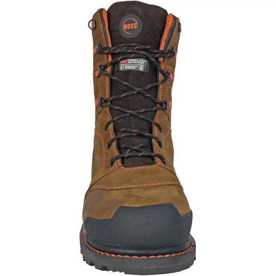 Hoss Men's Clash 9" Composite Toe Waterproof 1000G Insulated Puncture Resistant Boot - Brown 80264 - Overlook Boots