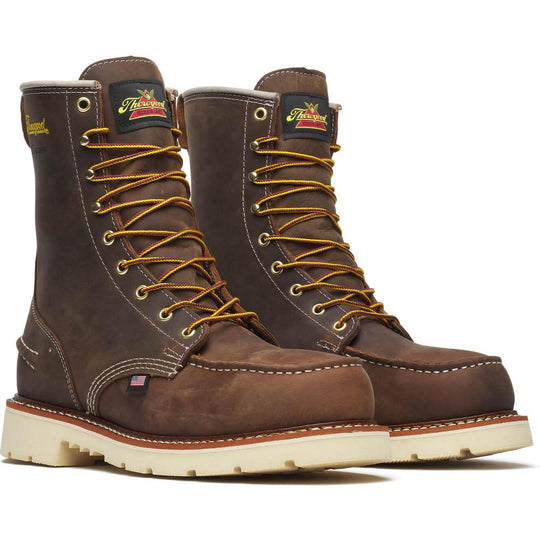 Thorogood Men's 1957 Series 8" Steel Moc Toe 90 WP Work Boot - Brown - 804-3868 - Overlook Boots